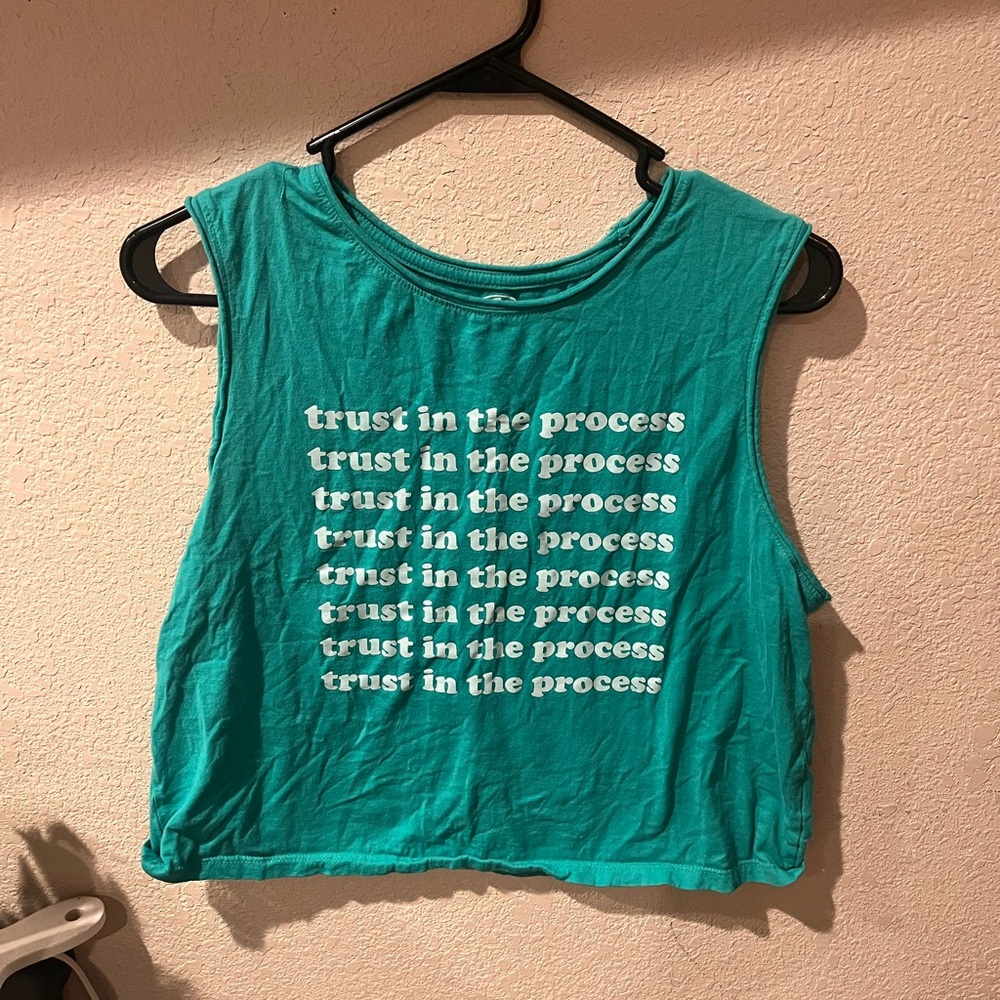 Green crop top